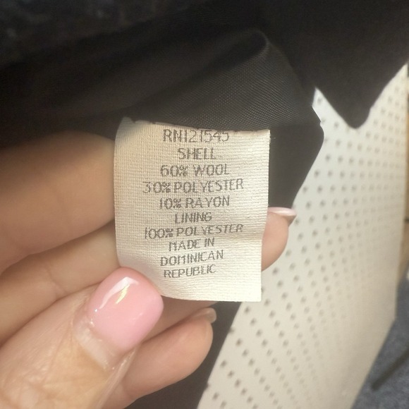 London Fog Women's Black Wool Blend Pea Coat Size Medium - Picture 4 of 6